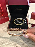 Брендовий браслет зубчики Cartier у рожевому золоті/Малюнок браслет із зубчиками, фото 4