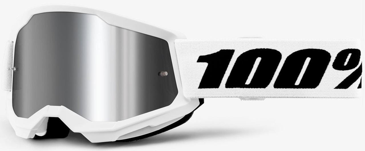 Дитячі окуляри 100% STRATA 2 Youth White - Mirror Silver Lens, Mirror Lens