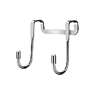 Подвійні навісні гачки на дверцята шафи з силіконовими наконечниками (нержавіюча сталь)
