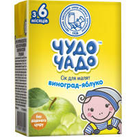 Сік дитячий Чудо-Чадо Виноградно-яблучний 200 мл (4820016251748) (продається по 18 шт)