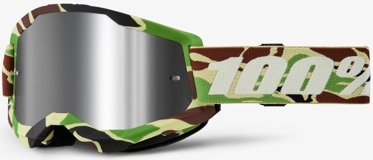 Маска кросова 100% STRATA Goggle II War Camo - Mirror Silver Lens One size
