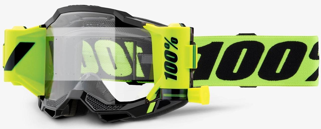 Окуляри 100% ACCURI 2 FORECAST Neon Yellow - Clear Lens, Roll-Off