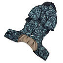 Комбінезон для дівчат 24 см (об'єм до 38см) зимовий розм 2 візерунки М'ята  для собак, фото 3