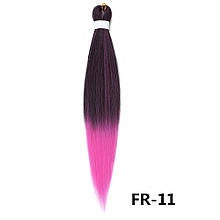 Канекалон Easy Braid омбре чорний рожевий Довжина 65 см Вага 90 грам Низькотемпературний 100-150°С FR-11