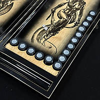 Нарди дерев'яні ручної рооти Лучниця 60×23 см подарункові, фото 8