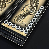 Нарди дерев'яні ручної рооти Лучниця 60×23 см подарункові, фото 9