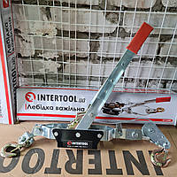Лебідка важільна 4 т, трос 2.50 м * 5.5 мм, робоча довжина троса 1.20 м INTERTOOL GT1444