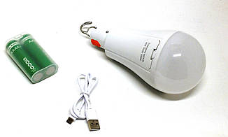 Світлодіодна акумуляторна лампочка USB/аварійна LED-лампа 20 Вт Charging Emergency Lights FAE-3920 біла