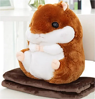 Мягка игрушка хомяк с плед 3 в 1 игрушка одеяло 120х150см, игрушка трансформер