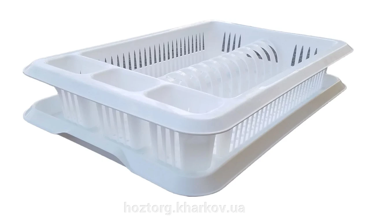 Сушка для тарілок 1-но ярусна біла Elif Plastik