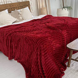 Плед мікрофібра шарпей 150х200 Бордо