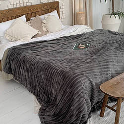 Плед мікрофібра шарпей 150х200 Графіт