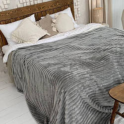 Плед- покривало шарпей 200х220 см Сірий