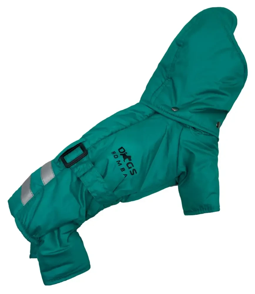 Комбінезон з поясом 43 см (об'єм до 58см) смарагд розм 8 для собак, фото 1