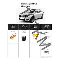 Комплект фільтрів Dacia Logan II 1.2 (2013-) WIX
