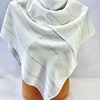 Класична хустка на вінчання на хрестини до церкви у храм. Вишукана шифонова натуральна турецька хустка