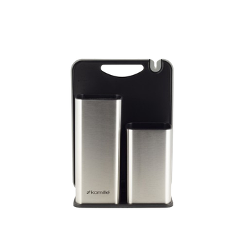 Набір підставка для ножів/для аксесуарів/дошка 22*9,6*9,6/15,7*9,6*9,6/29,6*22,4*0,8см 7610 KAMILLE