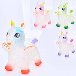 Дитячий стрибун Єдиноріг із крильцями MS 4147 іграшка-стрибунчик для малюків, ПВХ