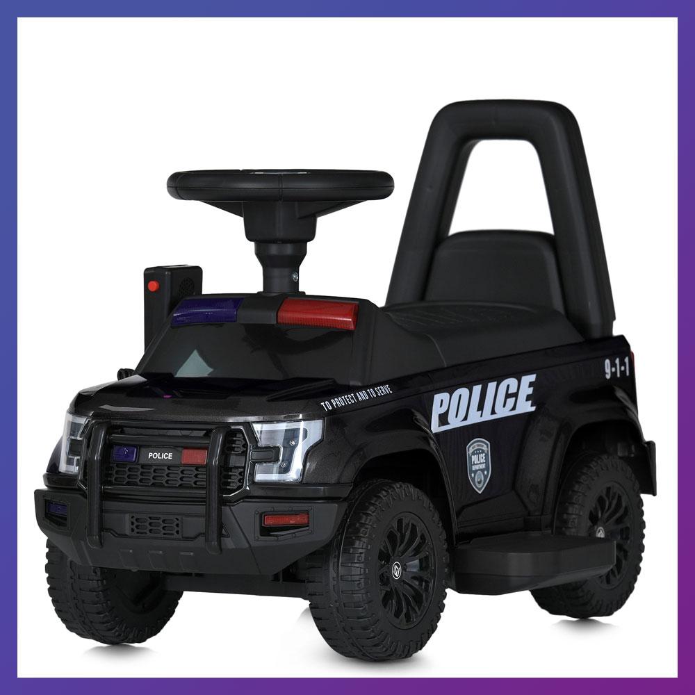 Дитяча толокар-електромобіль 2в1 Ford Police M 5844 світлові та звукові ефекти Чорний