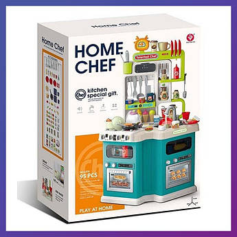 Дитяча велика інтерактивна кухня 922-180 подавання води парогенератор світло-звук 113 предметів