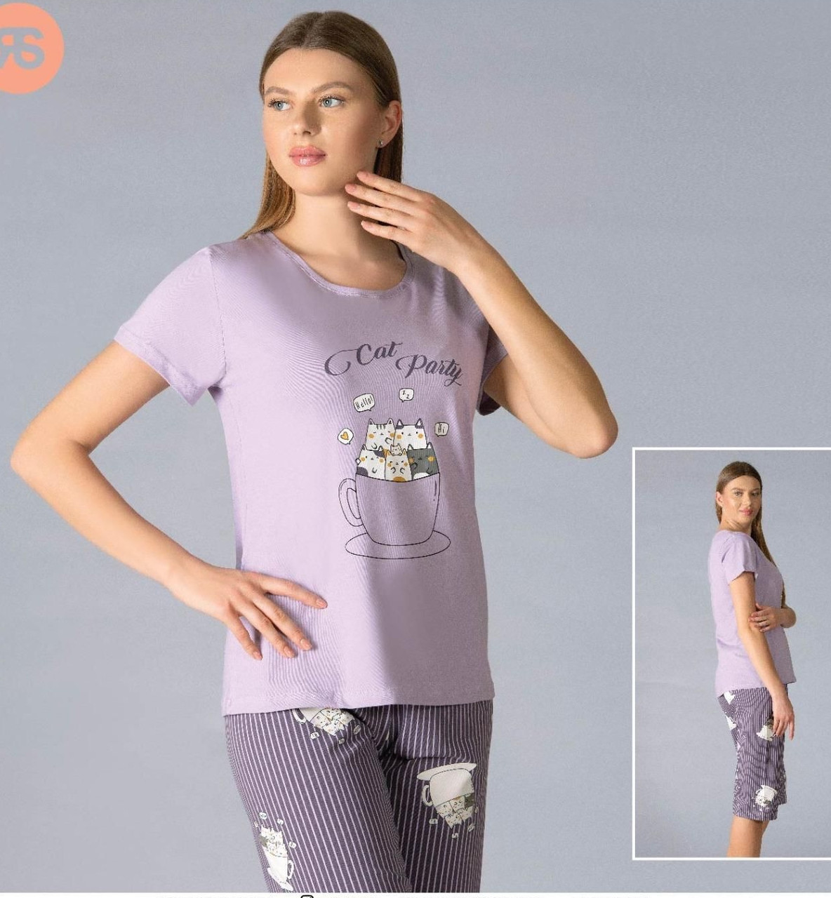 Піжама молодіжна з капрямами. Rubina 5517, фото 1