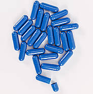 1 штука Капсула (розмір 1) 0,48ml (19,4*6,63mm) розєднані  "колір віагра" темно-синя, фото 2