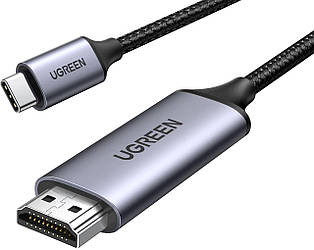 Кабель переходник Ugreen USB Type-C to HDMI Adapter Thunderbolt 4/3 4K@60Hz 1 м Grey (MM142)