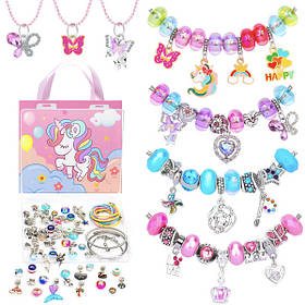 Набір для шарм браслетів і підвісок прикрас на шию з перламутровими намистинами (60640)