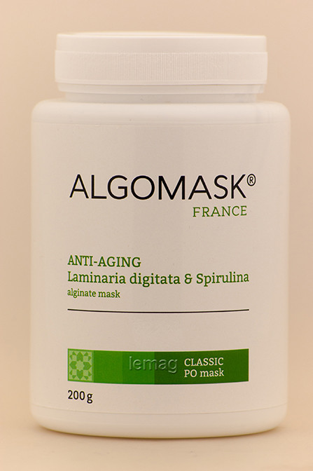 ALGOMASK Альгінатна маска Омолоджуюча зі Спіруліною та Ламінарією, 200 г, фото 1