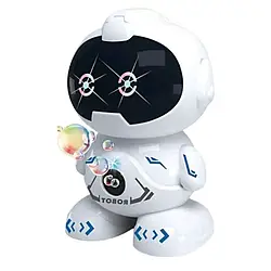 Встановлення з мильними бульбашками Космічний робот (16 см, 2 запаски, музика, світло, в коробці) B636