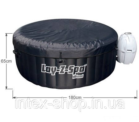 Надувна джакузі Bestway 54123 Miami Spa, розмір 180х65 см