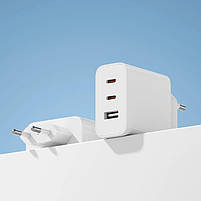 Зарядний пристрій Xiaomi 67W GaN Charger 2C1A (BHR7493EU) білий, фото 4