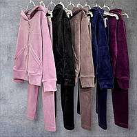 Велюровий костюм для дівчинки лосини та джемпер