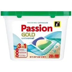 Капсули для прання універсальні Passion Gold  (3 до 1) 28 шт.