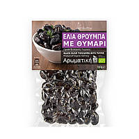 Оливки грецькі в'ялені Фрумба органічні зі середземноморськими травами Family Farms 180 г