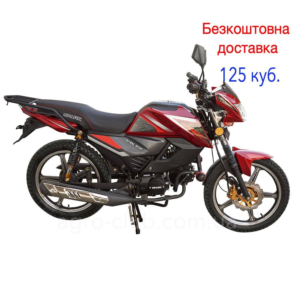 Мотоцикл 125 кубів Spark SP125C-2CDN ЧЕРВОНИЙ без кофра, АЛЬФА СПОРТ з безкоштовною доставкою, фото 1