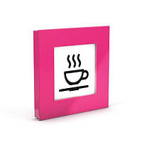 Магніт Mega, Dahle, Square, 75x75мм, рожев.