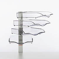 Поворотний лоток для паперів Novus CopySwinger IV, на струбцині, сірий