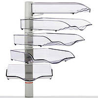 Поворотний лоток для паперів Novus CopySwinger V, на струбцині, сірий