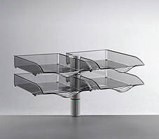 Поворотний лоток для паперів Novus CopySwinger Duo II, на струбцині, сірий