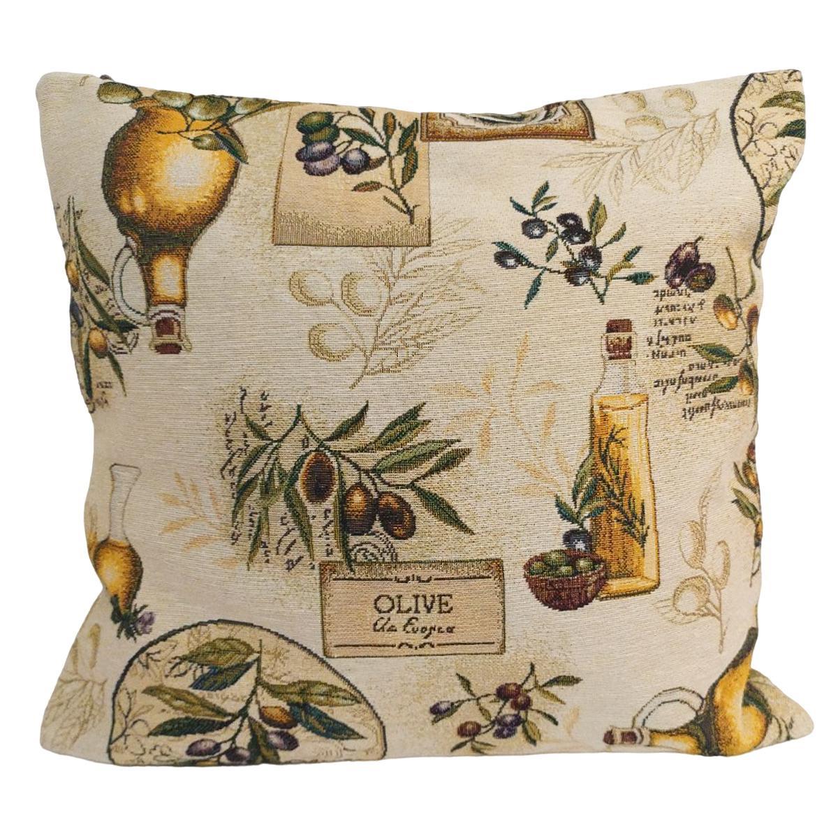 Наволочка гобеленова з тефлоном "Оливки" Villa Grazia Premium, фото 1