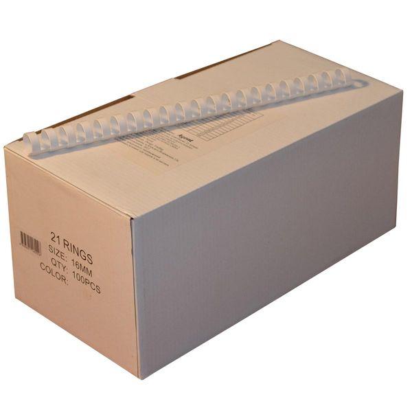 Пружини пласт. Agent 16мм біл, уп/100, фото 1