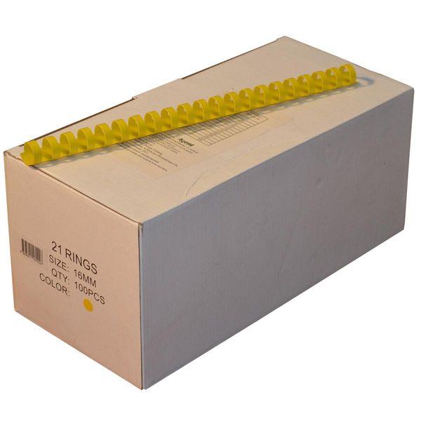 Пружини пласт. Agent 16мм жовт, уп/100, фото 1