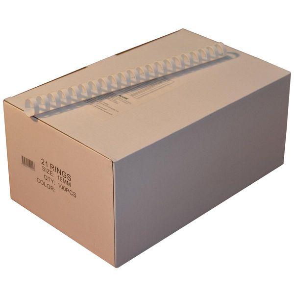 Пружини пласт. Agent 19мм біл, уп/100, фото 1