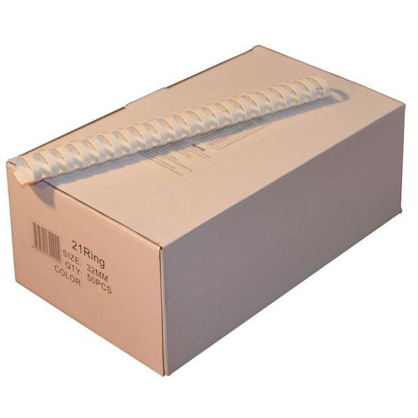 Пружини пласт. Agent 32мм біл, уп/50, фото 1