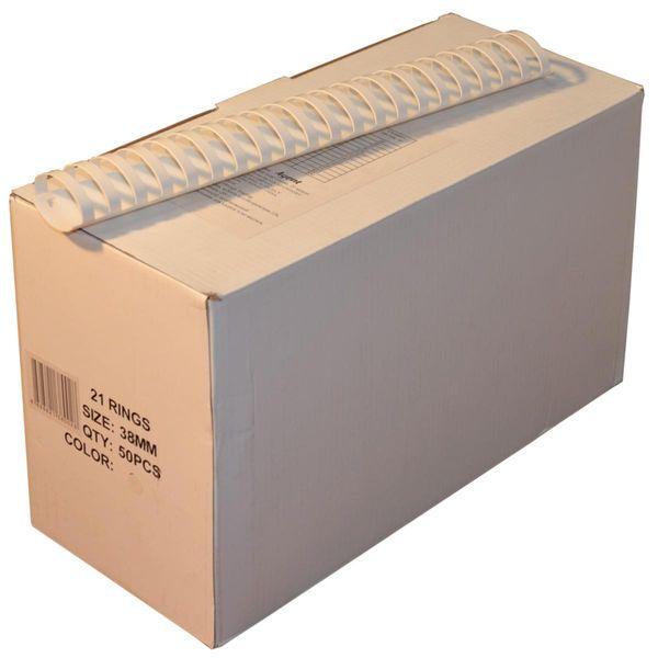 Пружини пласт. Agent 38мм біл, уп/50, фото 1