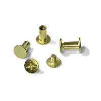 Болти для зшивання мет. 10 мм, золот, уп/100