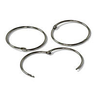 Кільце металеве 60 мм ( 2 3/8"), срібл, уп/25