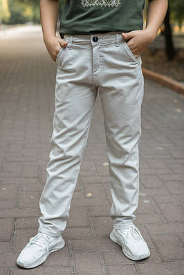 Штани MUSTI для хлопчика 2-6 років арт.1402-1, Розмір дитячого одягу (по зросту) 92, Колір Світло-сірий