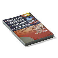 Обкл. А4 "під шкіру" сірі, уп/100